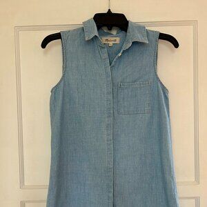 Madewell Chambray Sleeveless Shirtdress
